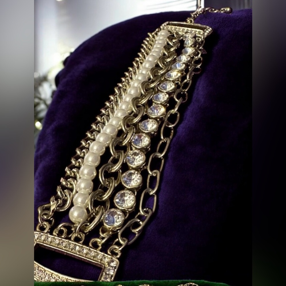 Off Park Collection Large Statement Bracelet Sign… - image 2